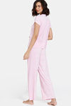 Zivame Batik Bae Knit Pyjama Set - Prism Pink — thumbnail 3